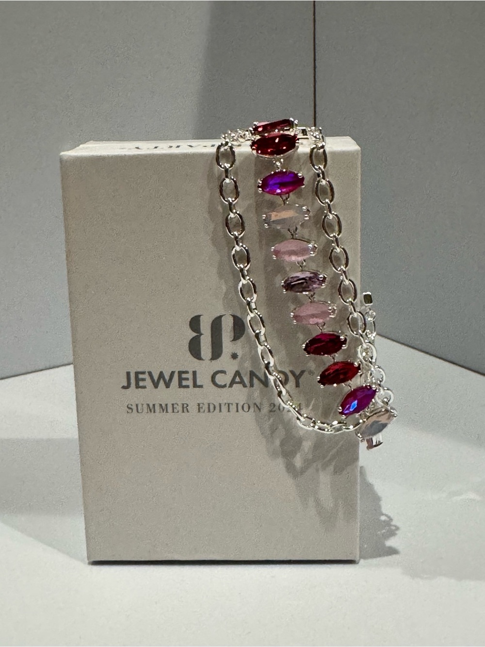 Bomb Party BP ‘The Lennon’ Jewel Candy Bracelet - Frosted Pink Lollipop, NWOT